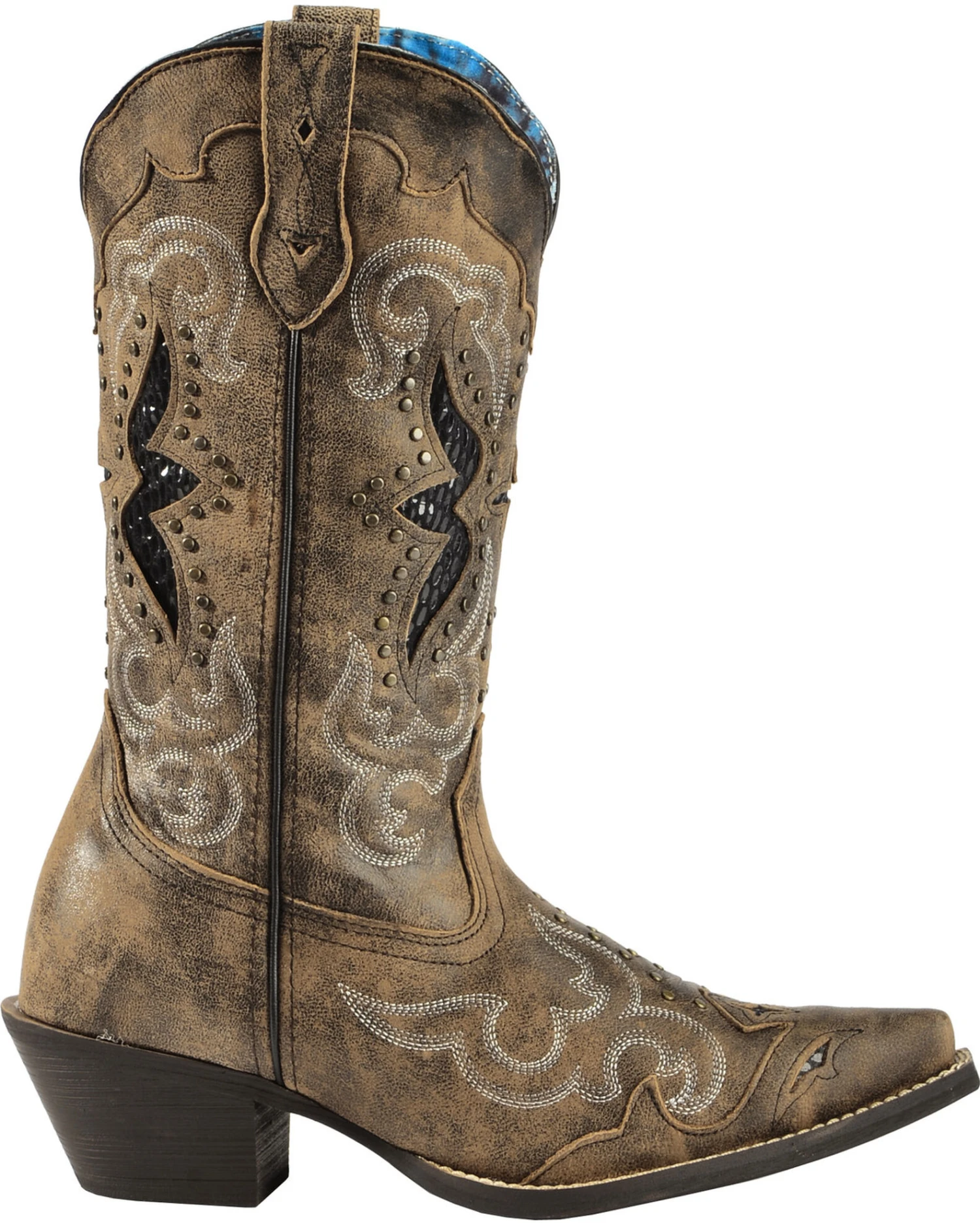 Laredo Women's Lucretia Studded Snake Inlay Western Boots - Snip Toe 4 Laredo Women's Lucretia Studded Snake Inlay Western Boots - Snip Toe - Image 2