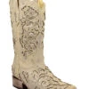 Corral Women's White Glitter & Crystals Western Boots - Square Toe -Ladies Western Cowboy 2000222903 100 P1