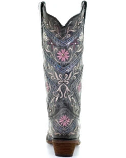 Corral Women's Floral Embroidery & Rhinestones Western Boots - Snip Toe 10 Corral Women's Floral Embroidery & Rhinestones Western Boots - Snip Toe -Ladies Western Cowboy 2000288724 001 P4