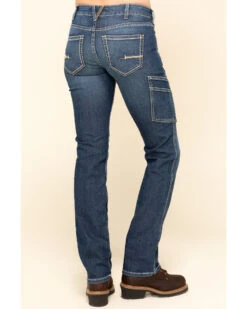 Ariat Women's Rebar Mid Rise Durastretch Nightride Riveter Work Straight Jeans
