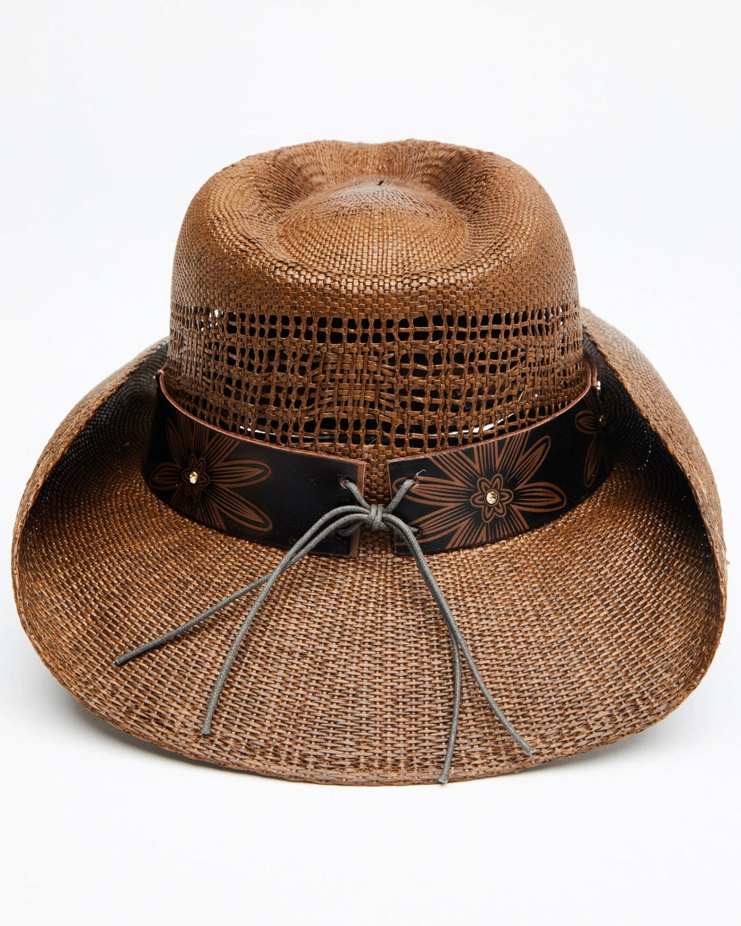 Shyanne Women's Brown Shane Raffia Straw Western Hat 4 Shyanne Women's Brown Shane Raffia Straw Western Hat - Image 2