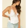 Free People Women's Adella Cami Lace Ruffled Tank Top -Ladies Western Cowboy 2000325212 100 P1