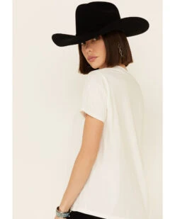 Wrangler Modern Women's Vintage Peace Sign Logo Graphic Tee  -Ladies Western Cowboy 2000332477 103 P5