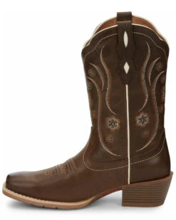 Justin Women's Jesse Brown Western Boots - Square Toe 11 Justin Women's Jesse Brown Western Boots - Square Toe -Ladies Western Cowboy 2000335066 200 P3