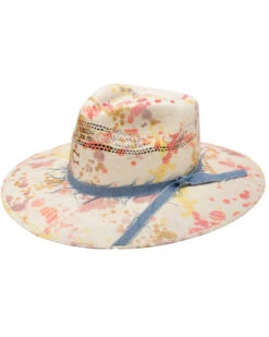 Charlie 1 Horse Women's Big Splash Splattered Print Western Straw Hat 