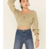 Beyond The Radar Women's Gingham Print Tie Back Crop Top -Ladies Western Cowboy 2000343878 341 P1