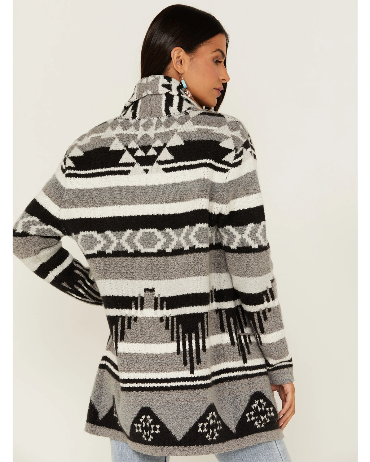 Idyllwind Women's Twin Pines Southwestern Knit Cardigan Tonal Sweater 5 Idyllwind Women's Twin Pines Southwestern Knit Cardigan Tonal Sweater - Image 3