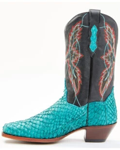 Dan Post Women's Exotic Seabass Skin Western Boots - Square Toe -Ladies Western Cowboy 2000352666 919 P3