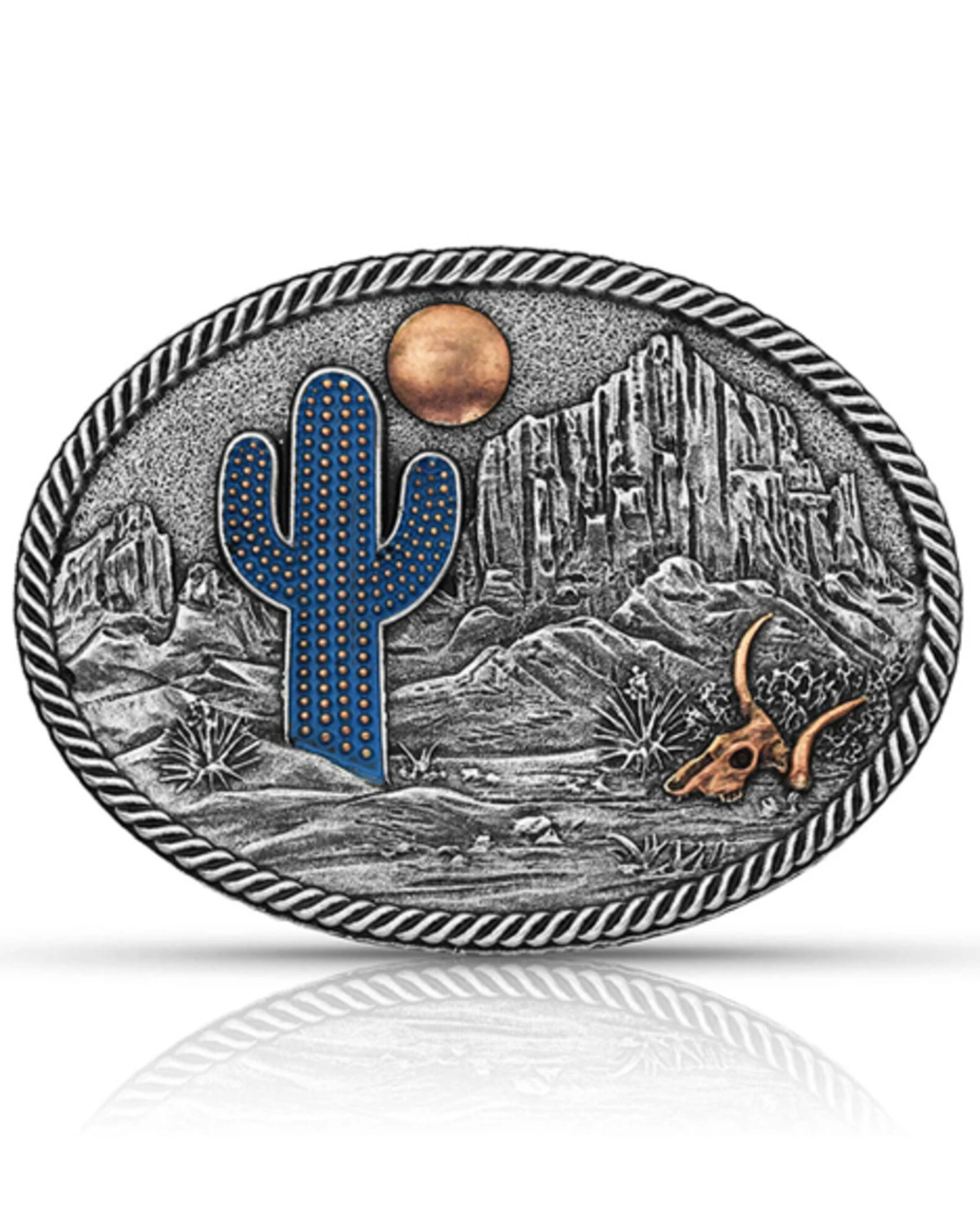 Montana Silversmiths Women's Cactus Scene Belt Buckle 3 Montana Silversmiths Women's Cactus Scene Belt Buckle