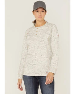 Ariat Women's FR Air Henley Long Sleeve Work Pocket Shirt