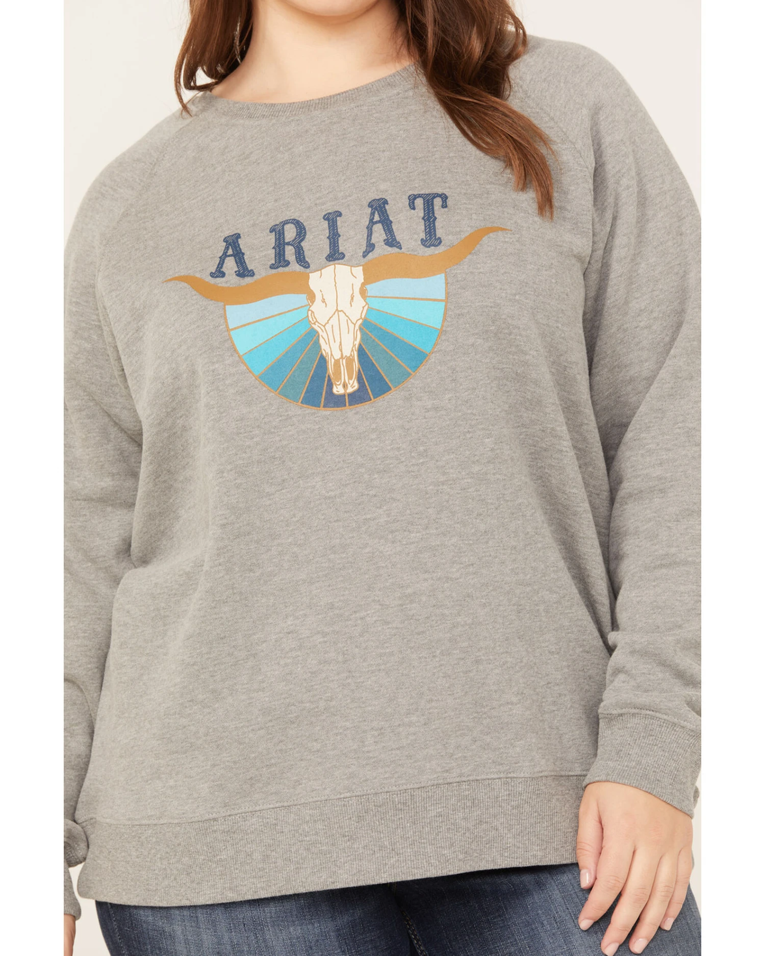 Ariat Women's R.E.A.L. Pacific Steerhead Sweatshirt - Plus 5 Ariat Women's R.E.A.L. Pacific Steerhead Sweatshirt - Plus - Image 3
