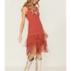 Idyllwind Women's Strawberry Hill Embroidered Floral Fringe Dress
