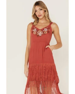 Idyllwind Women's Strawberry Hill Embroidered Floral Fringe Dress 9 Idyllwind Women's Strawberry Hill Embroidered Floral Fringe Dress -Ladies Western Cowboy 2000359120 644 P4