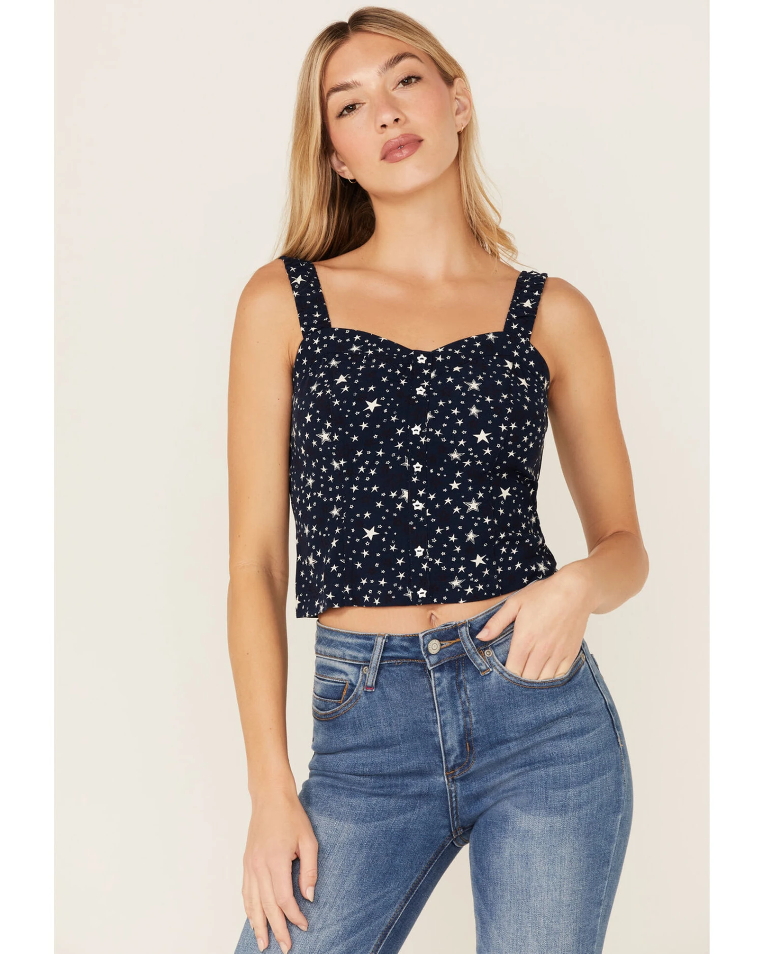 Idyllwind Women's Pineview Corset Star Print Tank Top 3 Idyllwind Women's Pineview Corset Star Print Tank Top