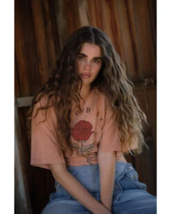 Cleo + Wolf Women's Bad Decisions Oversized Graphic Tee