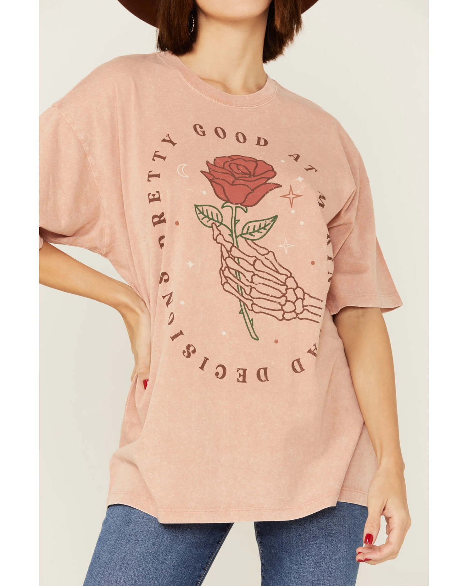 Cleo + Wolf Women's Bad Decisions Oversized Graphic Tee 5 Cleo + Wolf Women's Bad Decisions Oversized Graphic Tee - Image 3