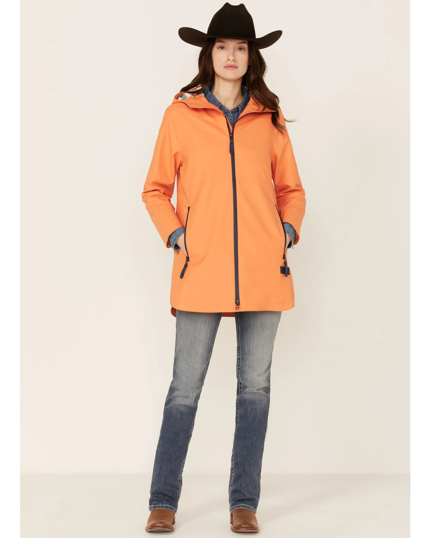 Pendleton Women's Shoalwater Hooded Rain Topper Jacket 6 Pendleton Women's Shoalwater Hooded Rain Topper Jacket - Image 4