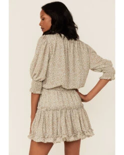 Saints & Hearts Women's Animal Print Smocked Waist Dress 8 Saints & Hearts Women's Animal Print Smocked Waist Dress -Ladies Western Cowboy 2000361649 343 P3