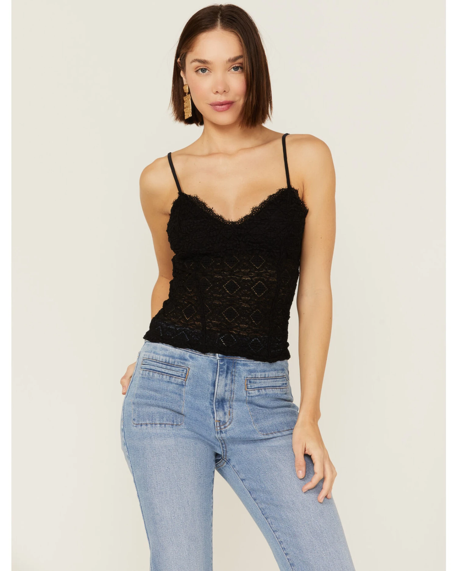 Free People Women's Follow Me Lace Cami 3 Free People Women's Follow Me Lace Cami