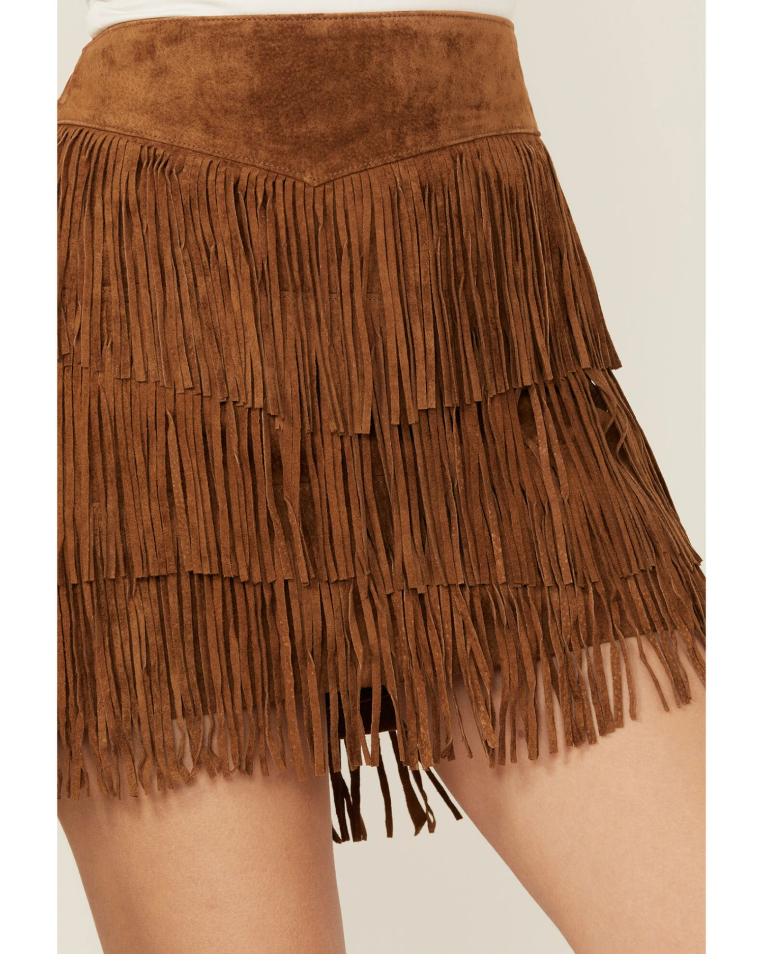 Scully Women's Fringe Tiered Suede Mini Skirt 4 Scully Women's Fringe Tiered Suede Mini Skirt - Image 2