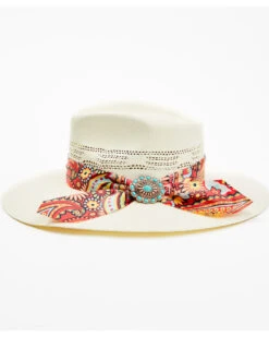 Charlie 1 Horse Women's Chisos Floral Paisley Print Western Straw Hat 7 Charlie 1 Horse Women's Chisos Floral Paisley Print Western Straw Hat -Ladies Western Cowboy 2000363950 101 P3