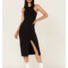 Cleo + Wolf Women's Halter Slit Midi Dress
