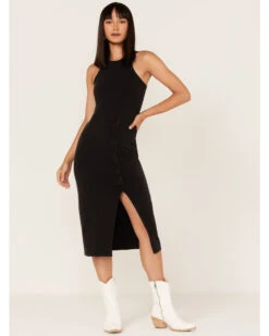 Cleo + Wolf Women's Halter Slit Midi Dress