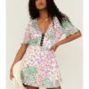 Beyond The Radar Women's Mixed Floral Print Corset Mini Dress 1 Beyond The Radar Women's Mixed Floral Print Corset Mini Dress -Ladies Western Cowboy 2000365060 110 P1