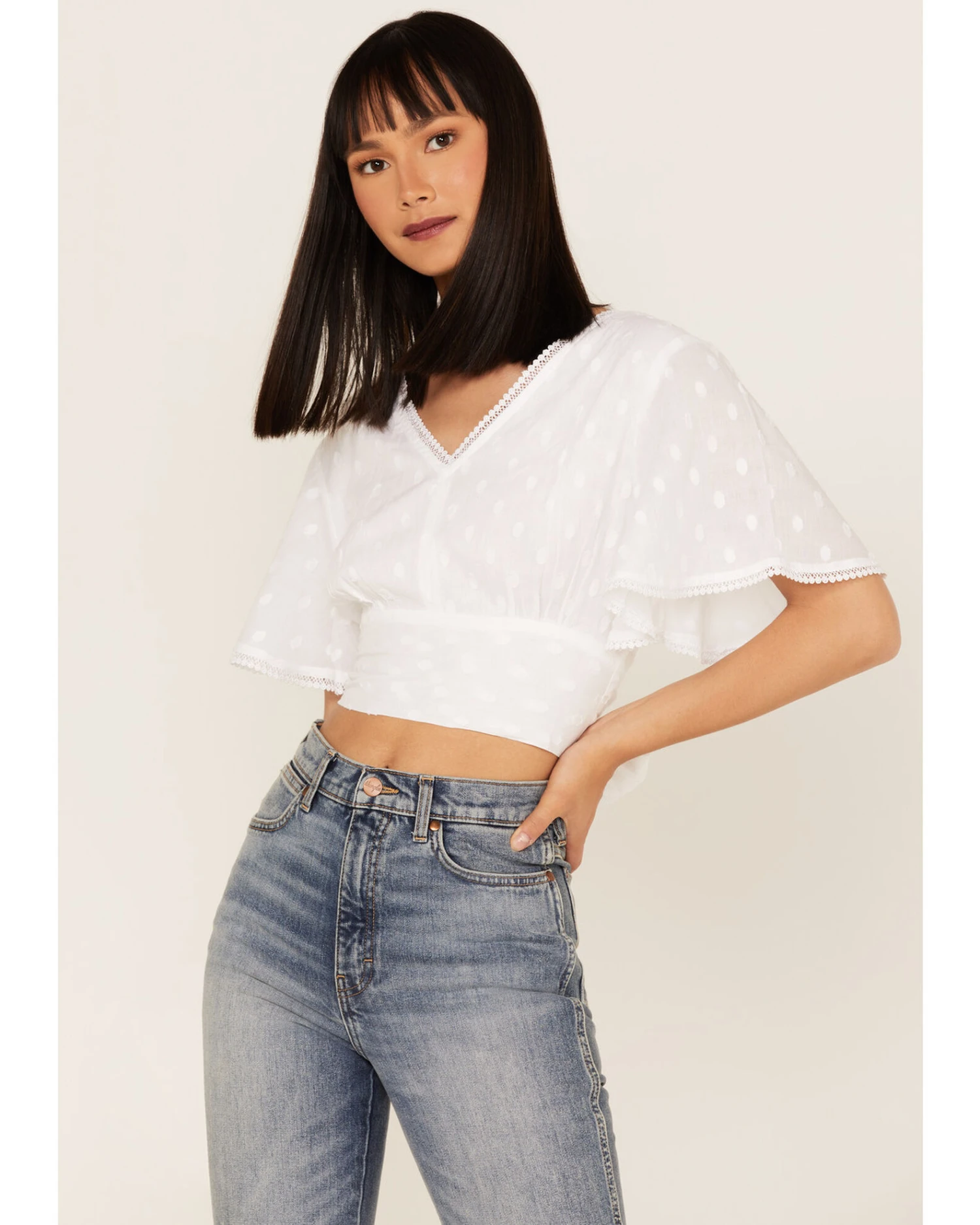 Talisman Women's Venus Swiss Dot Crop Top 3 Talisman Women's Venus Swiss Dot Crop Top