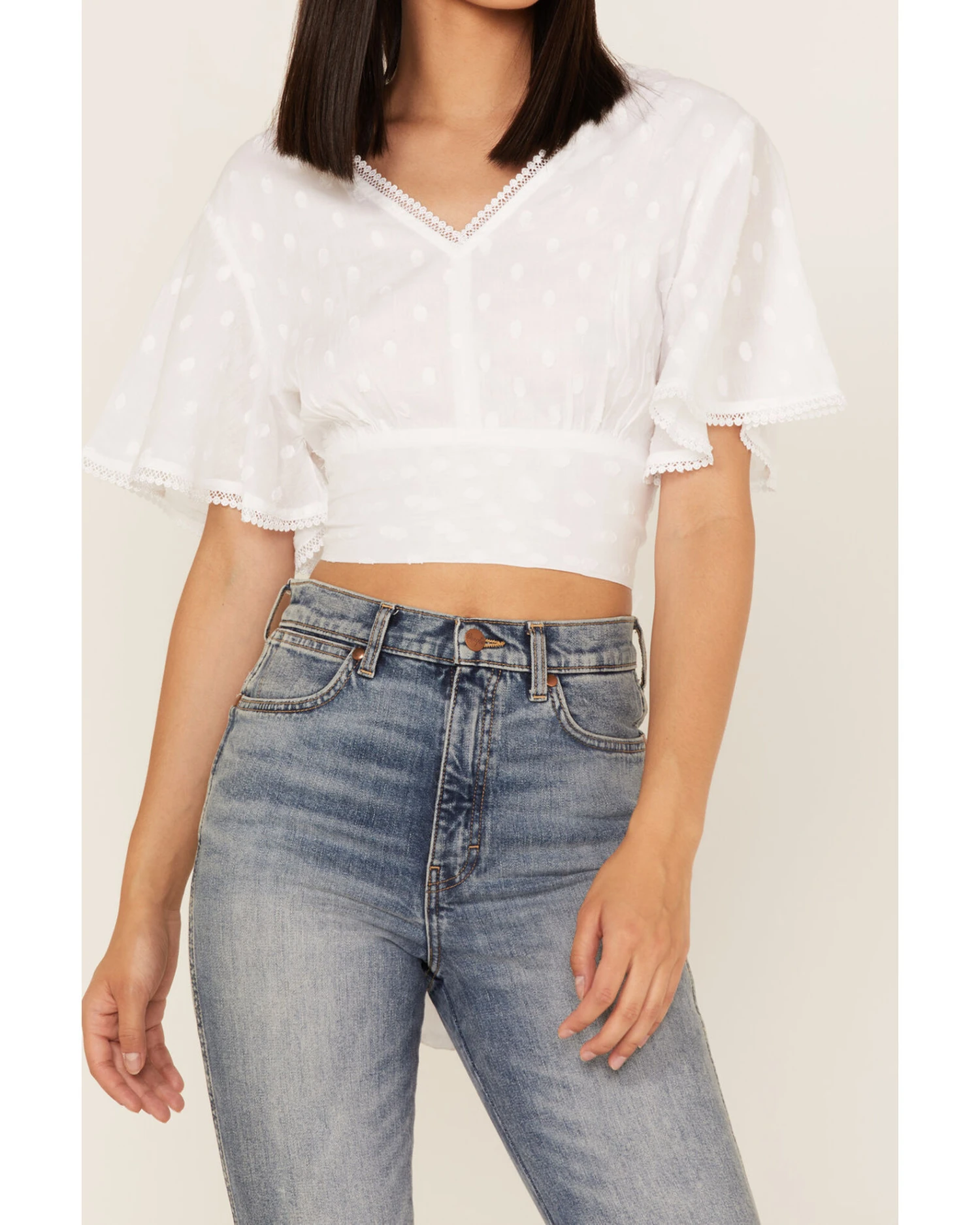 Talisman Women's Venus Swiss Dot Crop Top 5 Talisman Women's Venus Swiss Dot Crop Top - Image 3