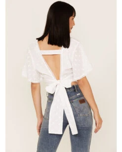 Talisman Women's Venus Swiss Dot Crop Top 9 Talisman Women's Venus Swiss Dot Crop Top -Ladies Western Cowboy 2000365269 100 P4