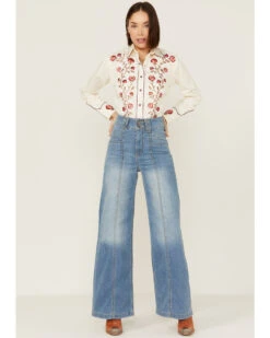 Rockmount Ranchwear Women's Vintage Thistle Floral Embroidery Pearl Snap Western Shirt 9 Rockmount Ranchwear Women's Vintage Thistle Floral Embroidery Pearl Snap Western Shirt -Ladies Western Cowboy 2000365331 103 P4