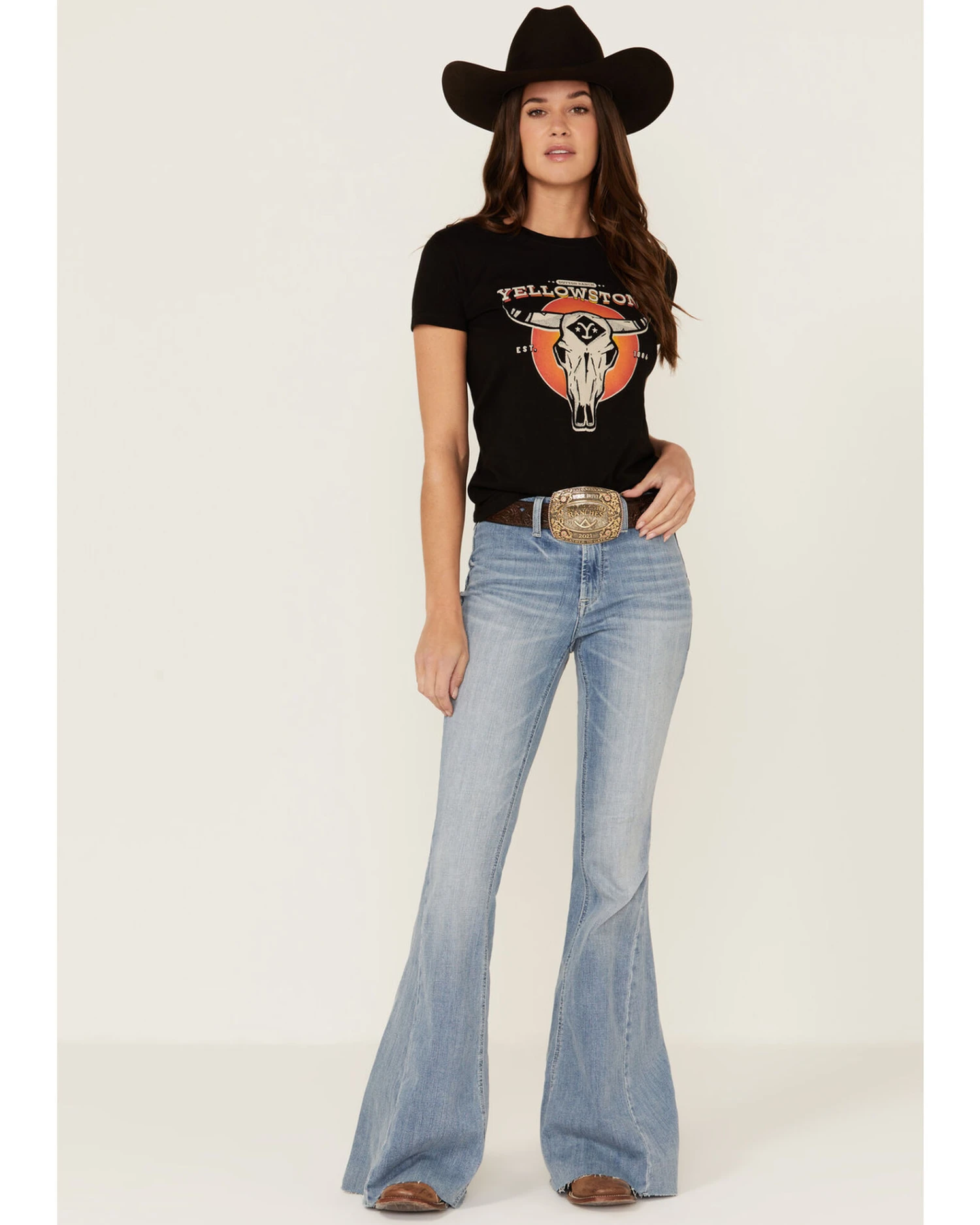 Paramount Network's Yellowstone Women's Steerhead Black Graphic Tee 4 Paramount Network's Yellowstone Women's Steerhead Black Graphic Tee - Image 2