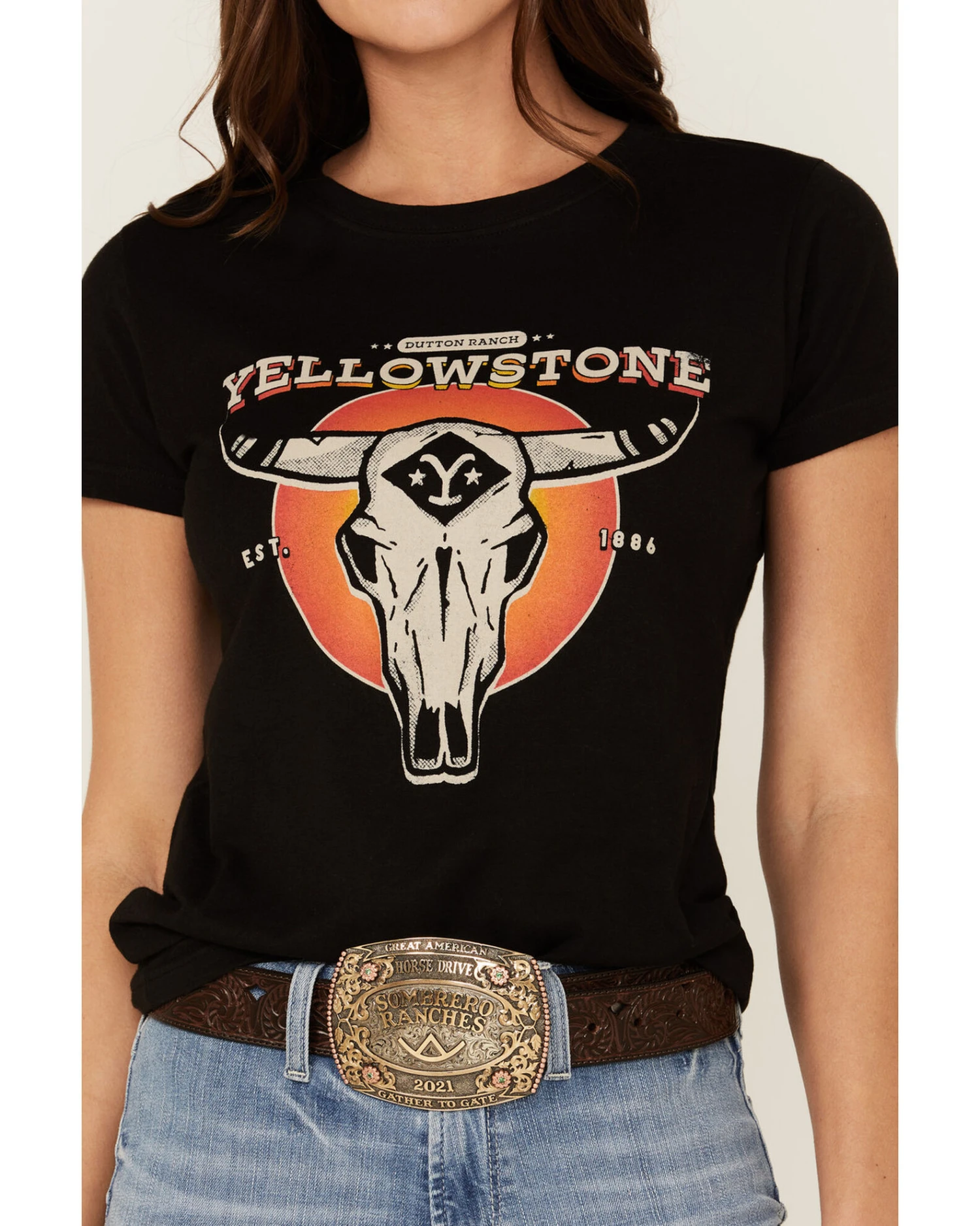 Paramount Network's Yellowstone Women's Steerhead Black Graphic Tee 5 Paramount Network's Yellowstone Women's Steerhead Black Graphic Tee - Image 3