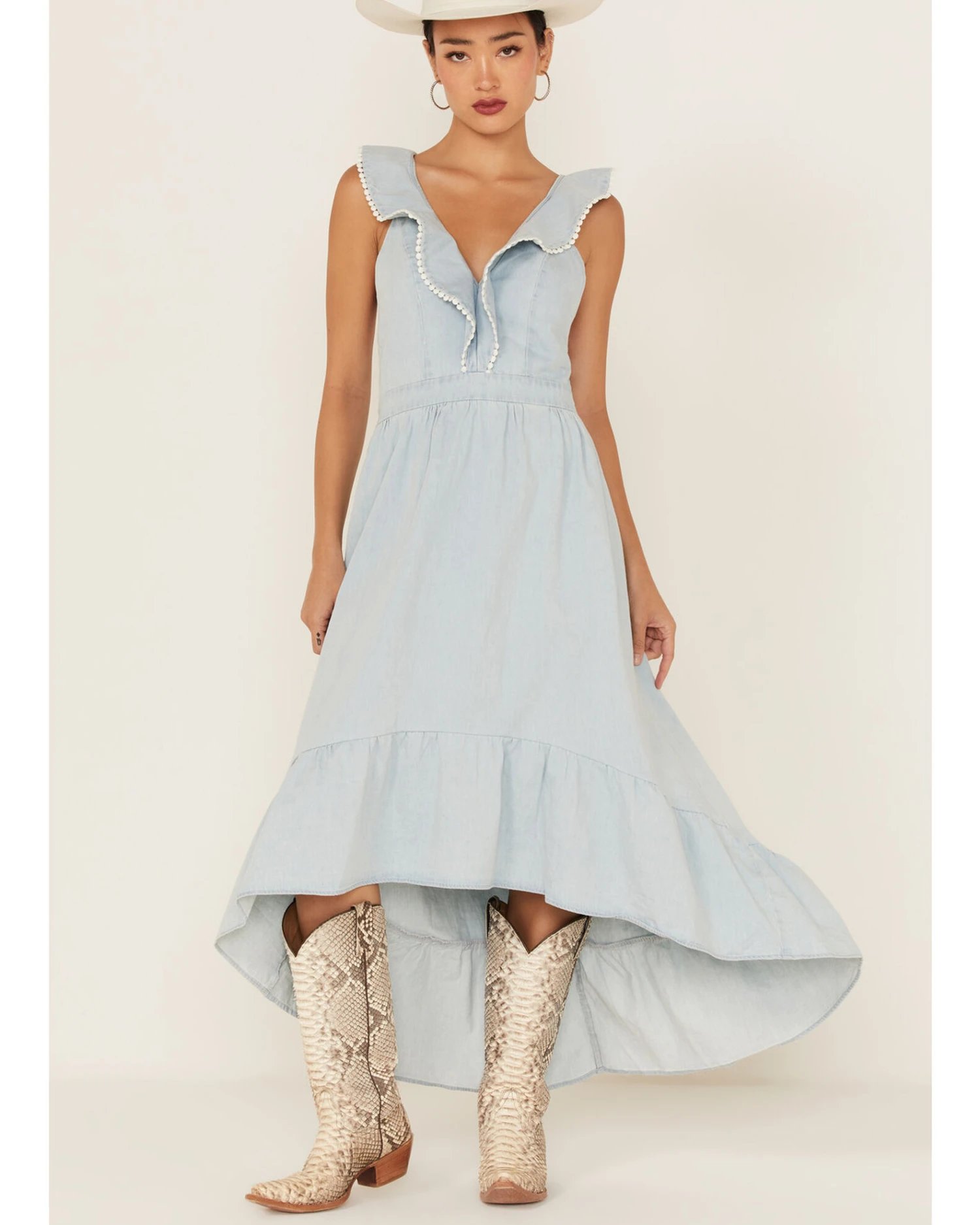 Molly Bracken Women's Ruffle Trim Cross Back Maxi Dress 4 Molly Bracken Women's Ruffle Trim Cross Back Maxi Dress - Image 2