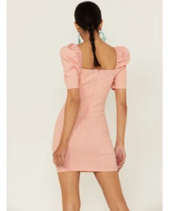 Flying Tomato Women's Bodycon Puff Sleeve Dress -Ladies Western Cowboy 2000365833 681 P3