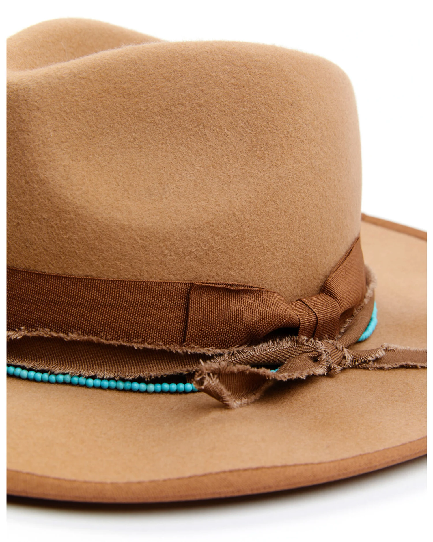 Shyanne Women's Rancher Tonal Ribbons & Turquoise Bead Fedora Hat 4 Shyanne Women's Rancher Tonal Ribbons & Turquoise Bead Fedora Hat - Image 2