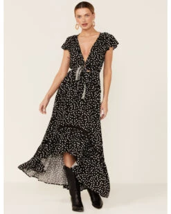 Beyond The Radar Women's Polka Dot Picnic Midi Dress