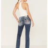Miss Me Women's Medium Wash Mid Rise Americana Wing Cross Rhinestone Bootcut Jeans 1 Miss Me Women's Medium Wash Mid Rise Americana Wing Cross Rhinestone Bootcut Jeans -Ladies Western Cowboy 2000369012 414 P1