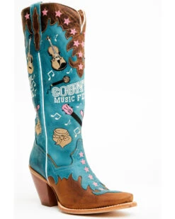 Dan Post Women's Nashville Music Festival Embroidered Western Tall Boots - Snip Toe 