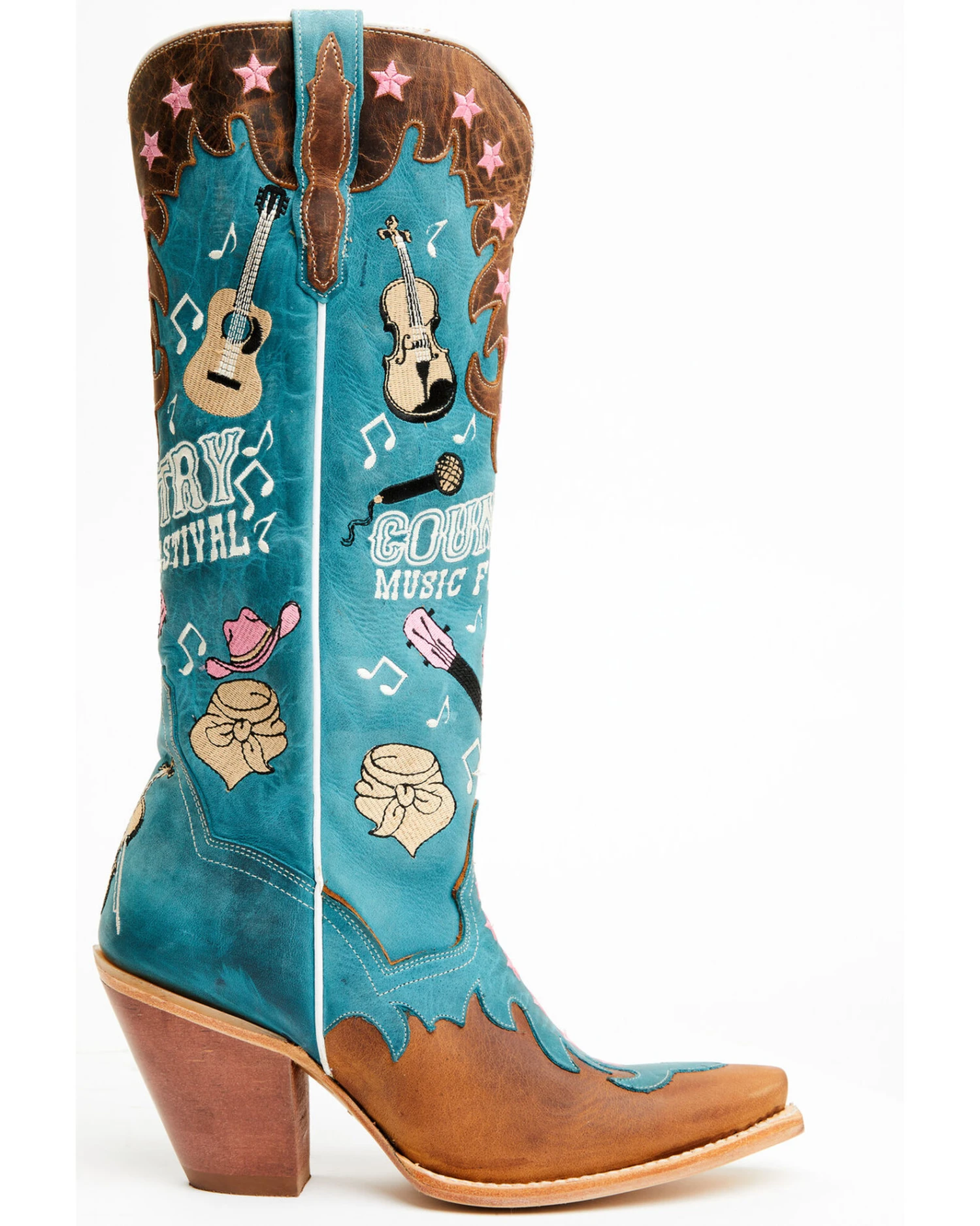 Dan Post Women's Nashville Music Festival Embroidered Western Tall Boots - Snip Toe 4 Dan Post Women's Nashville Music Festival Embroidered Western Tall Boots - Snip Toe - Image 2
