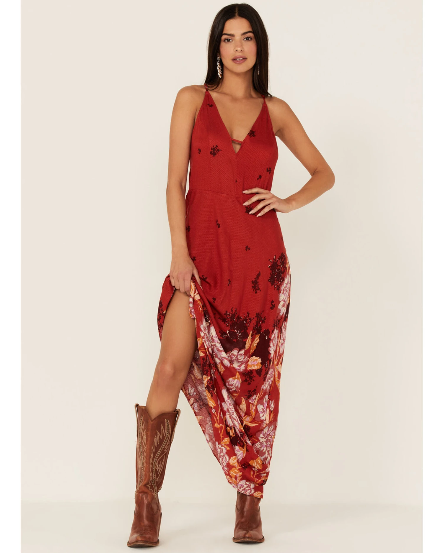 Free People Women's Get To You Floral Print Maxi Dress 3 Free People Women's Get To You Floral Print Maxi Dress
