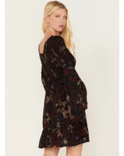 Shyanne Women's Paisley Print Smocked Tiered Dress -Ladies Western Cowboy 2000373034 001 P4