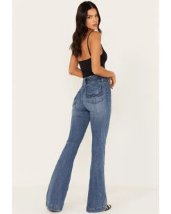 Idyllwind Women's Edge Hill Medium Wash High Rise Outlaw Flare Jeans -Ladies Western Cowboy 2000373411 414 P4