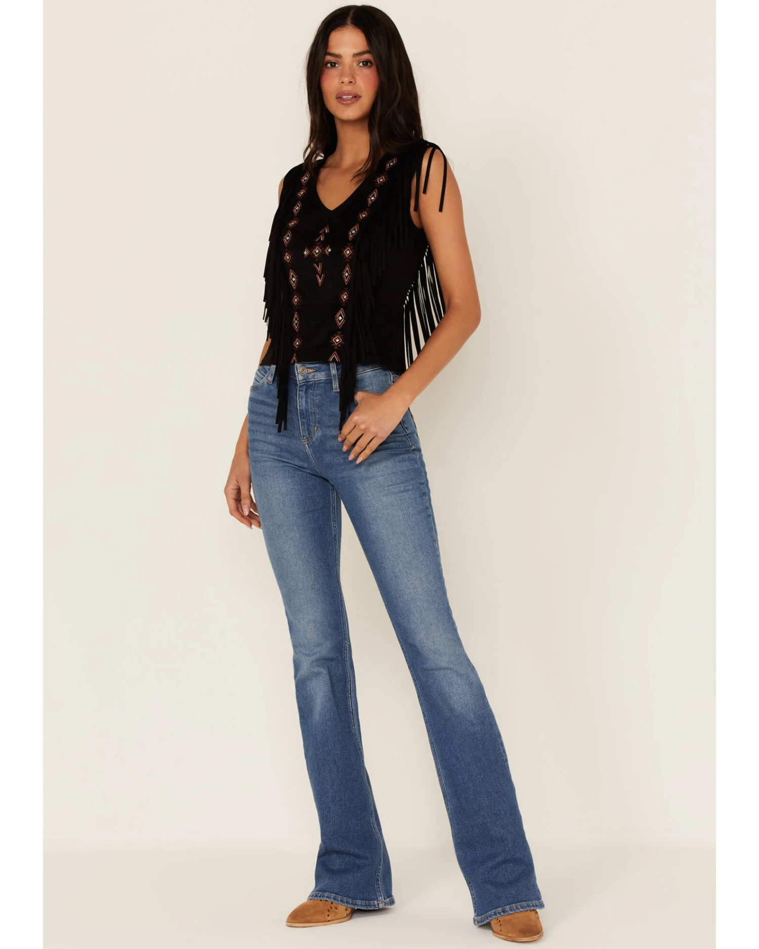 Idyllwind Women's Central Pike Fringe Embroidered Top 4 Idyllwind Women's Central Pike Fringe Embroidered Top - Image 2