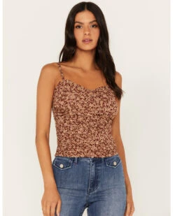 Idyllwind Women's Floral Print Smocked Cami Top