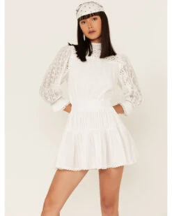 Maia Bergman Women's Nao Lace Tiered Mini Dress 9 Maia Bergman Women's Nao Lace Tiered Mini Dress -Ladies Western Cowboy 2000373865 100 P4