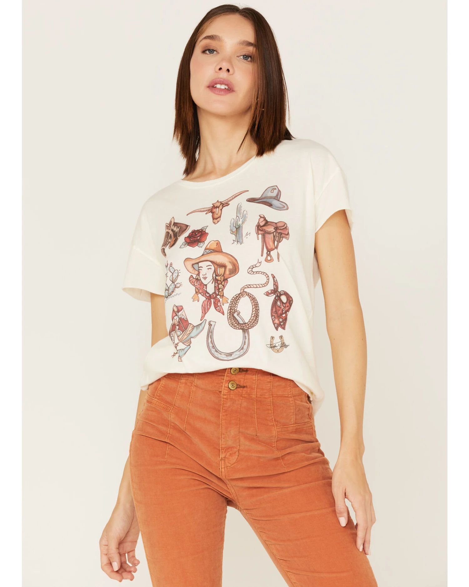 Tasha Polizzi Women's Folk Cowgirl Graphic Tee 3 Tasha Polizzi Women's Folk Cowgirl Graphic Tee