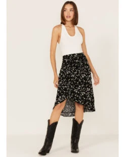 Beyond The Radar Women's Floral Print MidiĀ Skirt