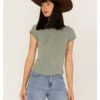 Free People Women's Be My Baby Tee 2 Free People Women's Be My Baby Tee -Ladies Western Cowboy 2000376771 341 P1